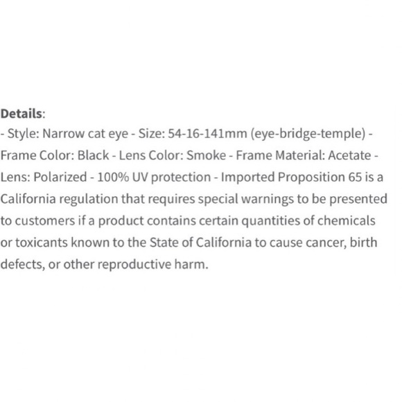 Polarized Narrow Cat Eye Sunglasses - Picture 4 of 16